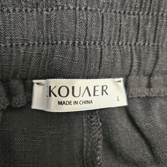 Womens Black Button-Up Shirt and Shorts Set Summer Set Large - Picture 7 of 8